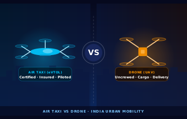 Air Taxi vs Drone: Understanding the Difference in Urban Mobility