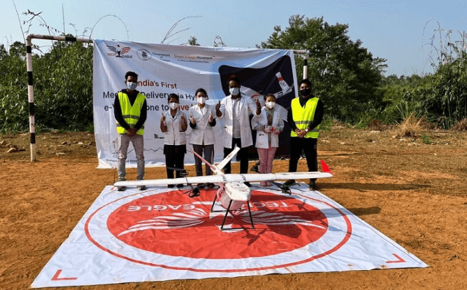 Medicine Delivery Via Hybrid e-VTOL Drone in Meghalaya