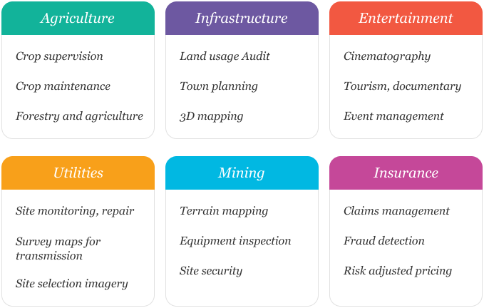 Potential usage of drones in India